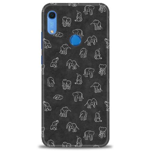 Huawei Y6S Kılıf HD Baskılı Kılıf - Filler + Tam Ekran Koruyucu