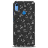 Huawei Y6S Kılıf HD Baskılı Kılıf - Filler + Tam Ekran Koruyucu