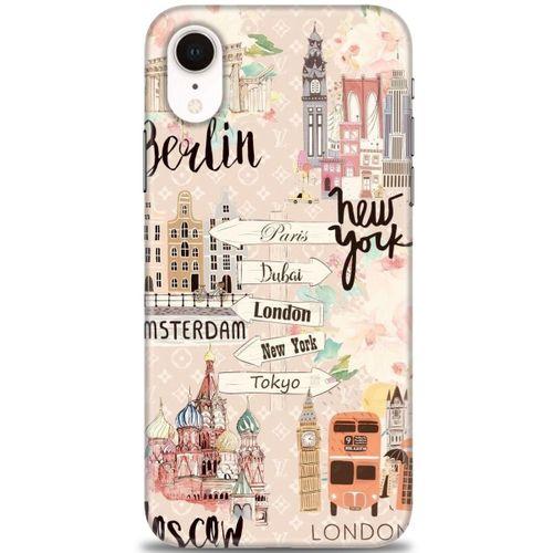 iPhone XR Kılıf HD Baskılı Kılıf - Berlin Set + Tam Ekran Koruyucu