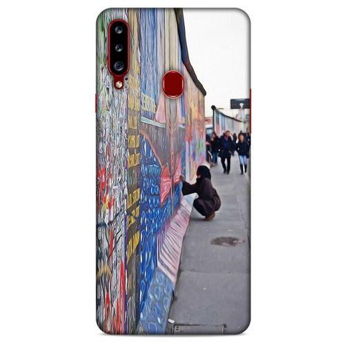 Samsung Galaxy A20s Kılıf Almanya (40) Fit Silikon Kılıf Berlin Duvarı