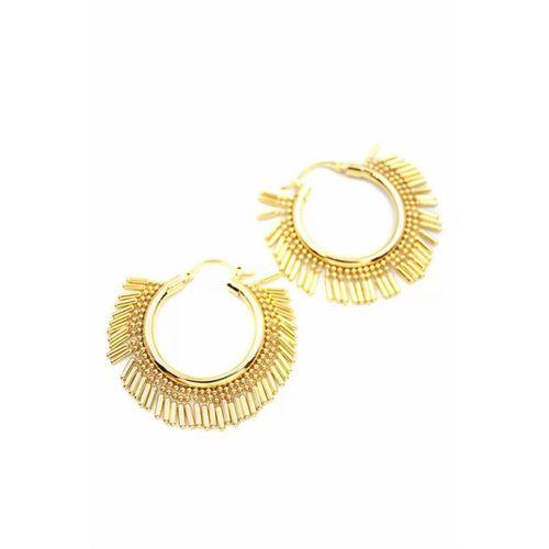 Sallantılı Halka Küpe - Altın