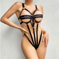 Fantezi Lastik Body Harness Siyah