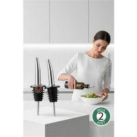 2 Adet Inox Çelik Akıtmaz Yağdanlık Ucu - Profesyonel Şişe Tıpası & Sosluk Başlığı