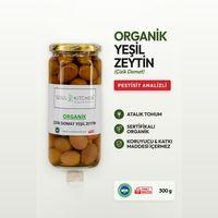 Organik Çizik Domat Yeşil Zeytin 300gr