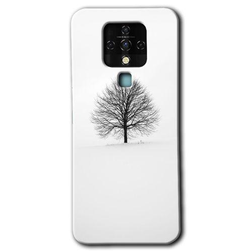 MRCİLETİSİM Tecno Camon 16 Kılıf HD Desen Baskılı Arka Kapak+Temperli Cam - Alone Tree