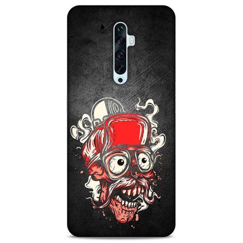 Lopard Oppo Reno 2z Uyumlu Kılıf Tattoo's (5) Koruma Kabı Kırmızı Siyah