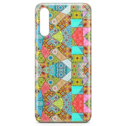 Samsung Galaxy A70s Kılıf Yeşil Vintage Arka Kapak Koruma Desenli Full Koruyucu