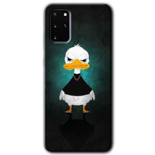 Potkal Hediye Fabrikası Samsung Galaxy S20 Plus Kılıf HD Desen Baskılı Arka Kapak - Angry Duck