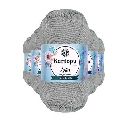 5 Adet Lotus Bikini Büstiyer Bluz Örgü İpi K941 Açık Gri