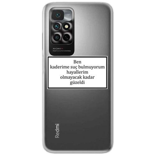 Xiaomi Redmi Note 11 4G Kılıf HD Yazı Baskılı Silikon Arka Kapak - Yazı 5