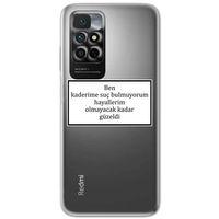 Xiaomi Redmi Note 11 4G Kılıf HD Yazı Baskılı Silikon Arka Kapak - Yazı 5