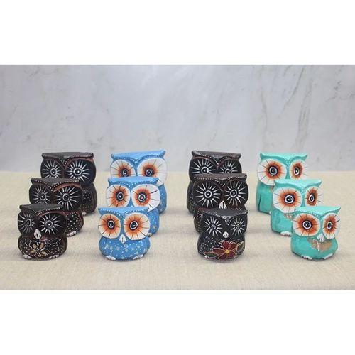 Ahşap 3'lü Baykuş Seti 3sutama-10