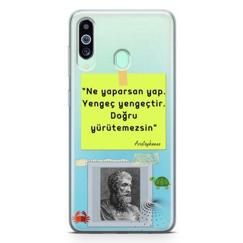Samsung Galaxy M40 Kılıf Caps Aristophanes Arka Kapak Koruma Desenli Full Koruyucu