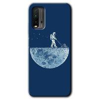 Redmi 9T Kılıf HD Desen Baskılı Arka Kapak - Uzay İşçisi + Kırılmaz Cam