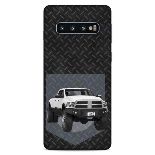 Lopard Samsung Galaxy S10 Uyumlu Kılıf PickUpX (20) Koruyucu Kılıf Beyaz Gümüş
