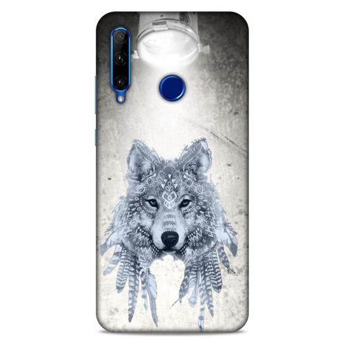 Lopard Huawei Y6P Uyumlu Kılıf Tattoo's (48) Bumper Kılıf Kızılderili Kurt