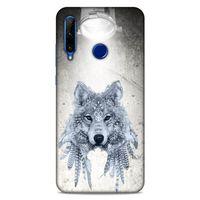 Lopard Huawei Y6P Uyumlu Kılıf Tattoo's (48) Bumper Kılıf Kızılderili Kurt