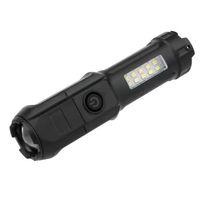 109-B ZOOMLU FLASH ÖZELLİKLİ SMD VE POWER LEDLİ ŞARJLI PLASTİK KASA EL FENERİ (POWERBANK ÖZELLİKLİ) (2818)