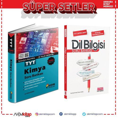 Aydın Yayınları TYT Kimya ve AKM Dil Bilgisi Soru Bankası Seti 2 Kitap