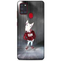 Samsung Galaxy A21s Kılıf FunnyMaX (41) Tank Kılıf Gri Bull Teriyer
