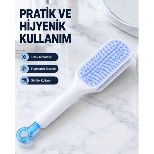 Otomatik Temizlemeli Saç Fırçası – Ergonomik Tasarım, Masaj Etkili, Elektriklenmeyi Önleyici