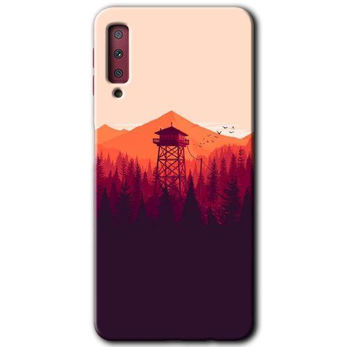 Galaxy A7 2018 Kılıf HD Desen Baskılı Arka Kapak - Gözlem Kulesi + Kırılmaz Cam