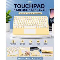 Touchpad Tüm Cihazlara Uyumlu Bluetooth Klavye Touchpad Slim Kablosuz Wifi Q Klavye