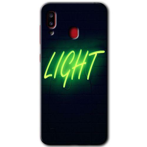 Potkal Hediye Fabrikası Samsung Galaxy A30 Kılıf HD Desen Baskılı Arka Kapak - Neon İnscription