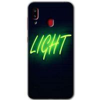 Potkal Hediye Fabrikası Samsung Galaxy A30 Kılıf HD Desen Baskılı Arka Kapak - Neon İnscription