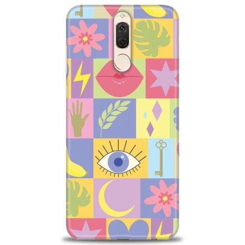 Huawei Mate 10 Lite Kılıf HD Baskılı Kılıf - Tek Göz + Tam Ekran Koruyucu