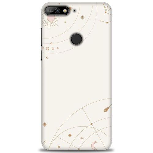 Huawei Y7 2018 Kılıf HD Baskılı Kılıf - Yıldız Haritası + Tam Ekran Koruyucu