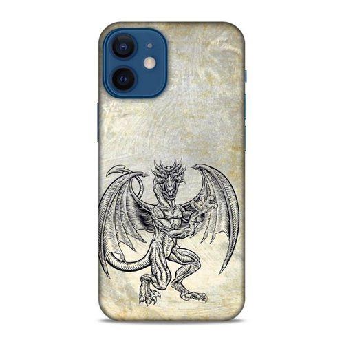 Lopard Apple iPhone 12 Mini Uyumlu Kılıf Tattoo's (30) Silicone Case Şeytan Ejderha