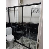160CM 5MM TEMPERLİ CAM DUŞAKABİN SİYAH SET