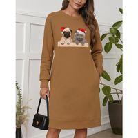 Kadın Uzun Kollu Bisiklet Yaka Desenli Viskon Iki Iplik Bluz