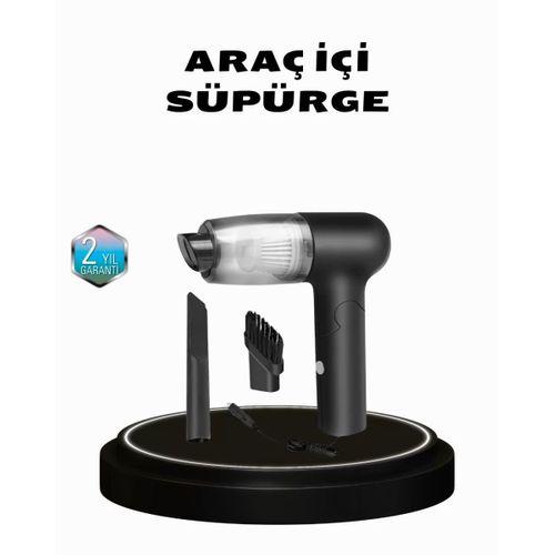 Taşınabilir Vakumlu Araç Süpürgesi – Katlanabilir Sap, Yıkanabilir Filtre, 120w Motor