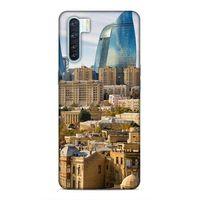 Oppo A91 Uyumlu Kılıf Azarbaijan (31) TPU Kılıf Bakü Kuleler