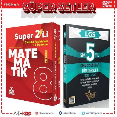 Örnek Akademi 8.Sınıf Süper İkili Matematik Seti ve Liderler Karması 5 Yıl Çıkmış Sorular Seti 2 Kitap