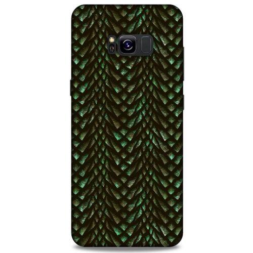 Samsung Galaxy S8 Plus Kılıf Dragons (3) Kapak Ejderha Cilt Yeşil