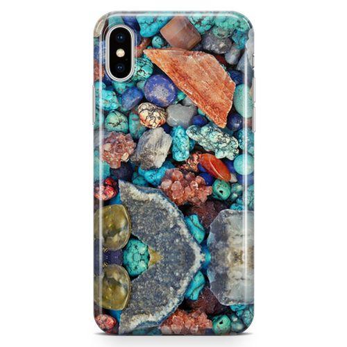 Apple iPhone XS Max Kılıf Pebbles Taşlı Arka Kapak Koruma Desenli Full Koruyucu
