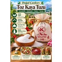 Doğal Çankırı Toz Kaya Tuzu 1 KG İnce Öğütülmüş Sofralık Yemeklik Turşuluk