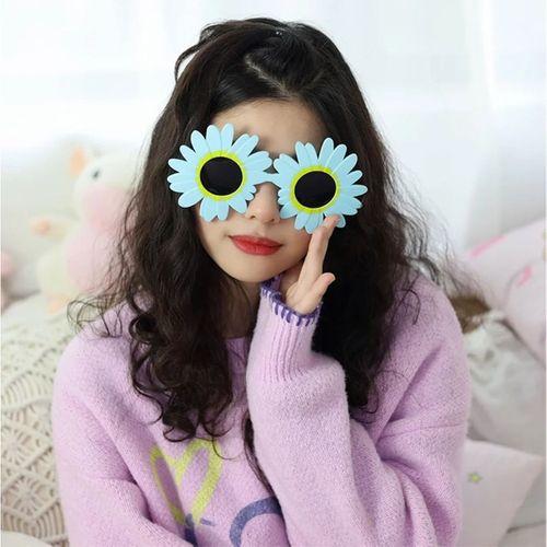 Mavi Renk Papatya Şekilli Parti Gözlüğü