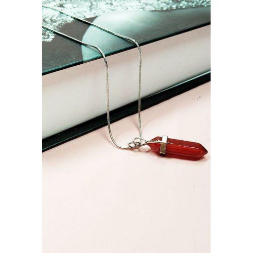 Akik Doğal Taşı Zincirli El Yapımı Tasarımlı Kolye Uç: 3,5 cm Zincir: 20 cm Kutulu