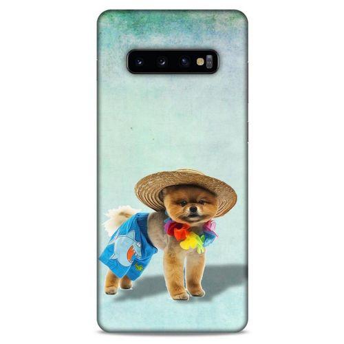 Samsung Galaxy S10 Plus Kılıf Köpek Kıyafetleri (16) Kalın Kılıf Pomeranian Şort