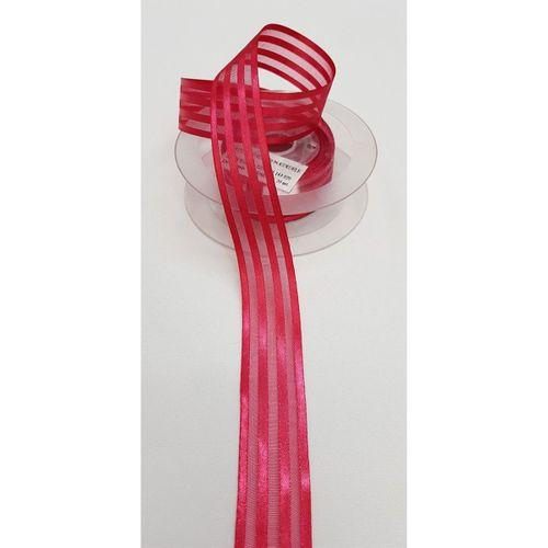 Saten Çizgili Şifon Kurdele 2,5 Cm