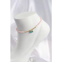 Pembe Renk Boncuklu Balık Figürlü Halhal