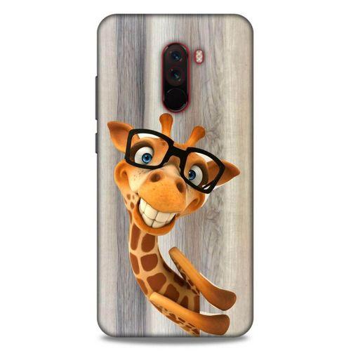 Lopard Xiaomi Pocophone F1 Uyumlu Kılıf GameX (43) Thin Fit Kılıf Gözlüklü Zürafa