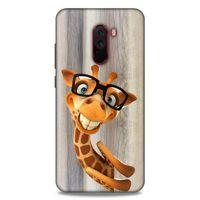 Lopard Xiaomi Pocophone F1 Uyumlu Kılıf GameX (43) Thin Fit Kılıf Gözlüklü Zürafa