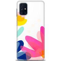 Samsung Galaxy M51 Kılıf HD Baskılı Kılıf - Çiçekk + Tam Ekran Koruyucu