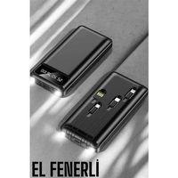 Powerbank 20.000 Mah Dijital Göstergeli Lcd Ekran Uzun Pil Ömrü