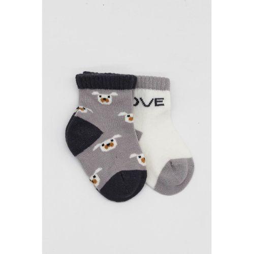 Bistyle Love Dog Penye Soket Çorap 2'Li BS10118 Gri